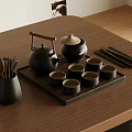 New Chinese Tea Set 3d model