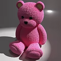 Pink Plush Teddy Bear Doll With Soft Texture And 3D Rendered Cute Design 3d model