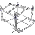Industrial Equipment Metal Frame Structure Featuring Steel Beams And Support Pillars