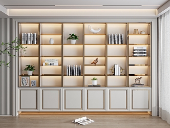 Modern bookcase 3d model