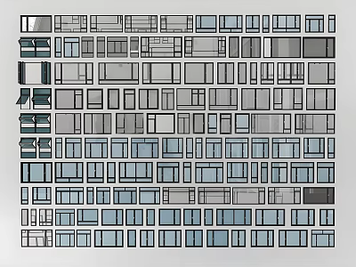 Various Modern Casement Window Designs With Different Styles And Aluminum Materials For Homes 3d model