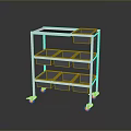 Stainless Steel Multilayer Utility Cart With Storage Compartments And Wheels For Kitchen Organization