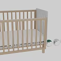 Wooden Baby Crib With Light Wood Finish White Mattress Railing And Different Color Options