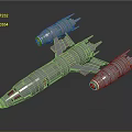 Advanced 3D Model Of Futuristic Spacecraft For Deep Space Exploration With Multiple Engines