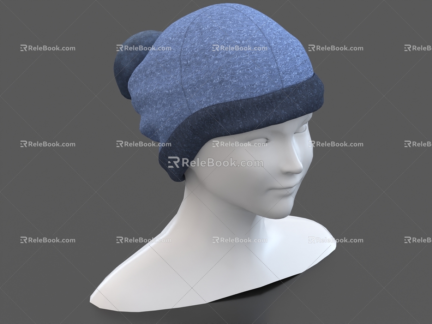 Pompon Hat Knitted Hat Wool Hat Warm Hat 3d model