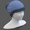 Pompon Hat Knitted Hat Wool Hat Warm Hat 3d model