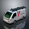 minibus minibus minivan driverless bus bus school bus van box car 3d model