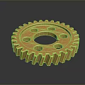 Golden Gear Shaped Modern Lighting Combination With Metallic Design And Reflective Surface