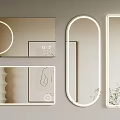 Modern Decorative Mirrors With LED Lighting And Various Shapes For Home Interior