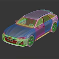 Blue Audi Station Wagon With Sleek Modern Exterior And Sporty Wheels