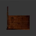 Wooden Staircase With Brown Handrail And White Baluster Decoration On Dark Steps