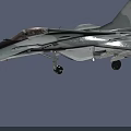 Camouflage Military Fighter Jet With Twin Tail Fins Pointed Nose And Sleek Design