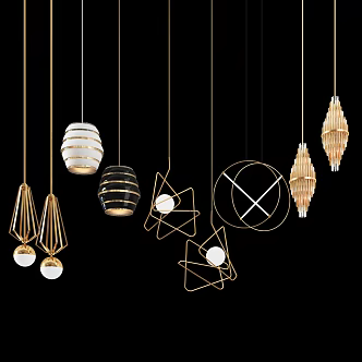 Post-modern chandelier wrought iron crystal chandelier 3d model