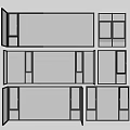 modern floor-to-ceiling windows 3d model
