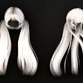 Detailed White Long Hair Hairstyles With Pigtails And Loose Waves Design