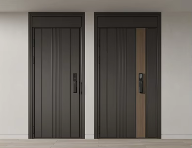Modern Password Door Entry Door 3d model