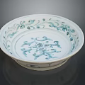 Traditional Blue and White Porcelain Plate Showcasing Exquisite Carved Floral Patterns