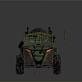 Camouflage Military Style Off Road Vehicle With Open Design And Large Tires