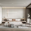 Modern Minimalist Bedroom Interior with Cross Wall Decor Open Wardrobe and Metal Frame Chair