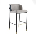 Simple light gray Bar Chair 3d model