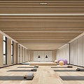 Modern Yoga Room 3d model