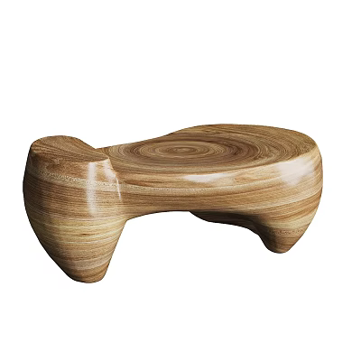 Unique Abstract Wooden Decorative Sculpture With Natural Grain And Artistic Design 3d model