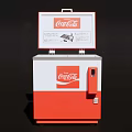 Classic Coca-Cola Red And White Cooler Fridge With Brand Logo Design