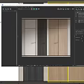 Modern Hinged Doors In White Dark Gray And Light Wood For Home Interior