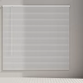 White Venetian Blinds For Modern Window With Clean Design And Light Shadow 3d model