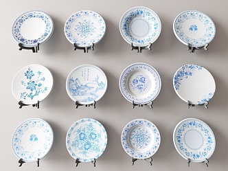 New Chinese Plate Ornaments 3d model