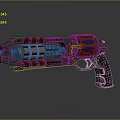 Futuristic Sci Fi Gun Wielded By Character Against Alien Creatures 3d model