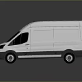 White Cargo Van With Modern Sleek Body Black Tinted Windows And Alloy Wheels