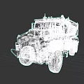 Green Military Tank With American Flag Armored Body And Large Wheels