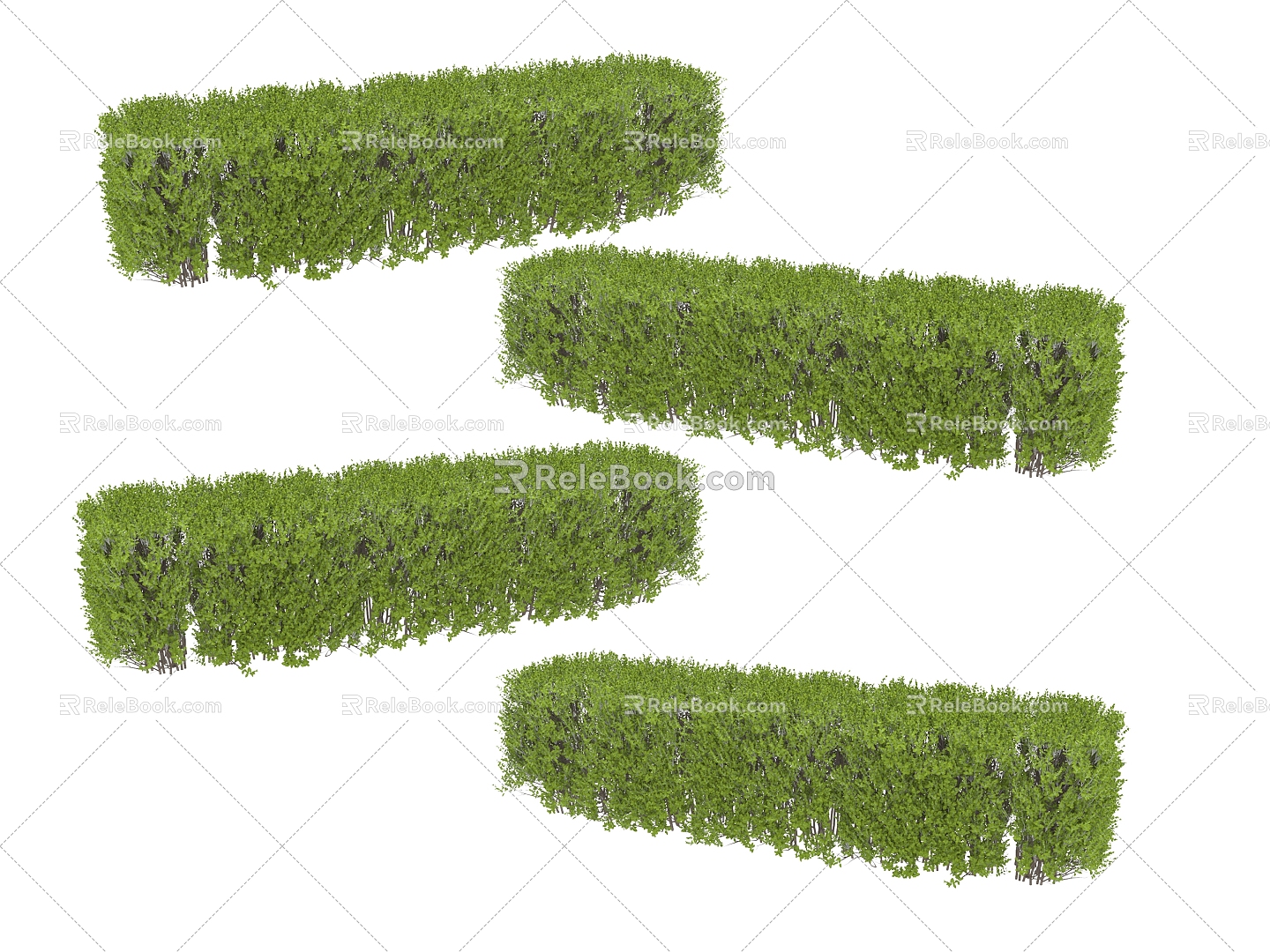 Green plant plant wall 3d model