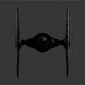 TIE Fighter Model With Angular Wings For Space Aeronautics