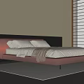 Modern Double Bed 3d model