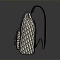 Stylish Black And White Patterned Backpack With Adjustable Straps For Daily Lifestyle Use