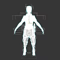 Game Movie Character With Blonde Short Hair Black Cropped Top And Brown Cargo Pants