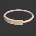 Elegant Minimalist Gold Bracelet With Square Engraved Plate And Smooth Circular Band