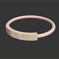 Modern Bangle Bracelet Silver Bracelet 3d model