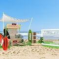 Svishi Outdoor Activities Dance Beauty Beach 3d model