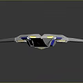 Futuristic Character's Silver Geometric Aircraft With Triangular Wings And Smooth Reflective Surface