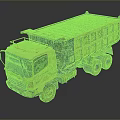 Yellow Dump Truck with Rusty Bed and Number 10 on Cab