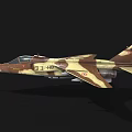 Camouflage Fighter Jet With Number 118 In 3D Rendered Design On Black Background