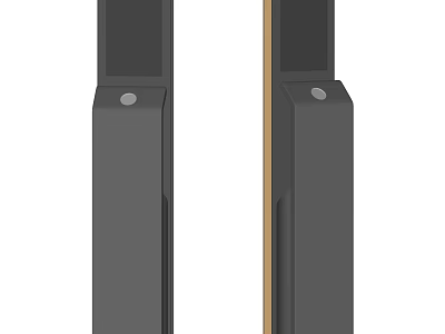 Modern Door Handle With Sleek Black Finish And Durable Metal Construction For Home Interiors 3d model