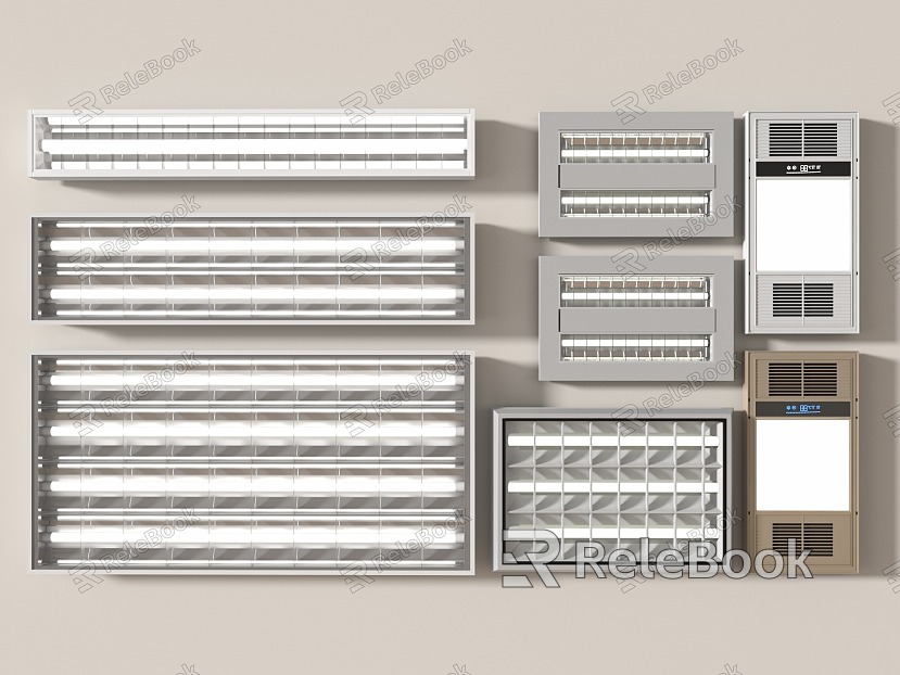 Modern Grille Lamp Embedded Grille Lamp Tube model