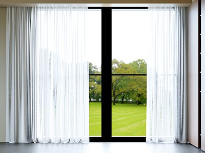 Modern Gauze Curtain Light Transmission Curtain White Gauze Curtain Dream Curtain Window Screen model