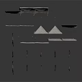 Gray Fabric Scene Components With Various Tent Canopy Shapes And Support Frames