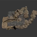 Scenic Components Of Fantasy Rock Landscape Featuring Mushroom Structures And Cave Formations
