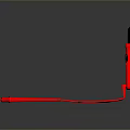 Professional Digital Clamp Meter With Black Red Design And Test Leads On Gray Background